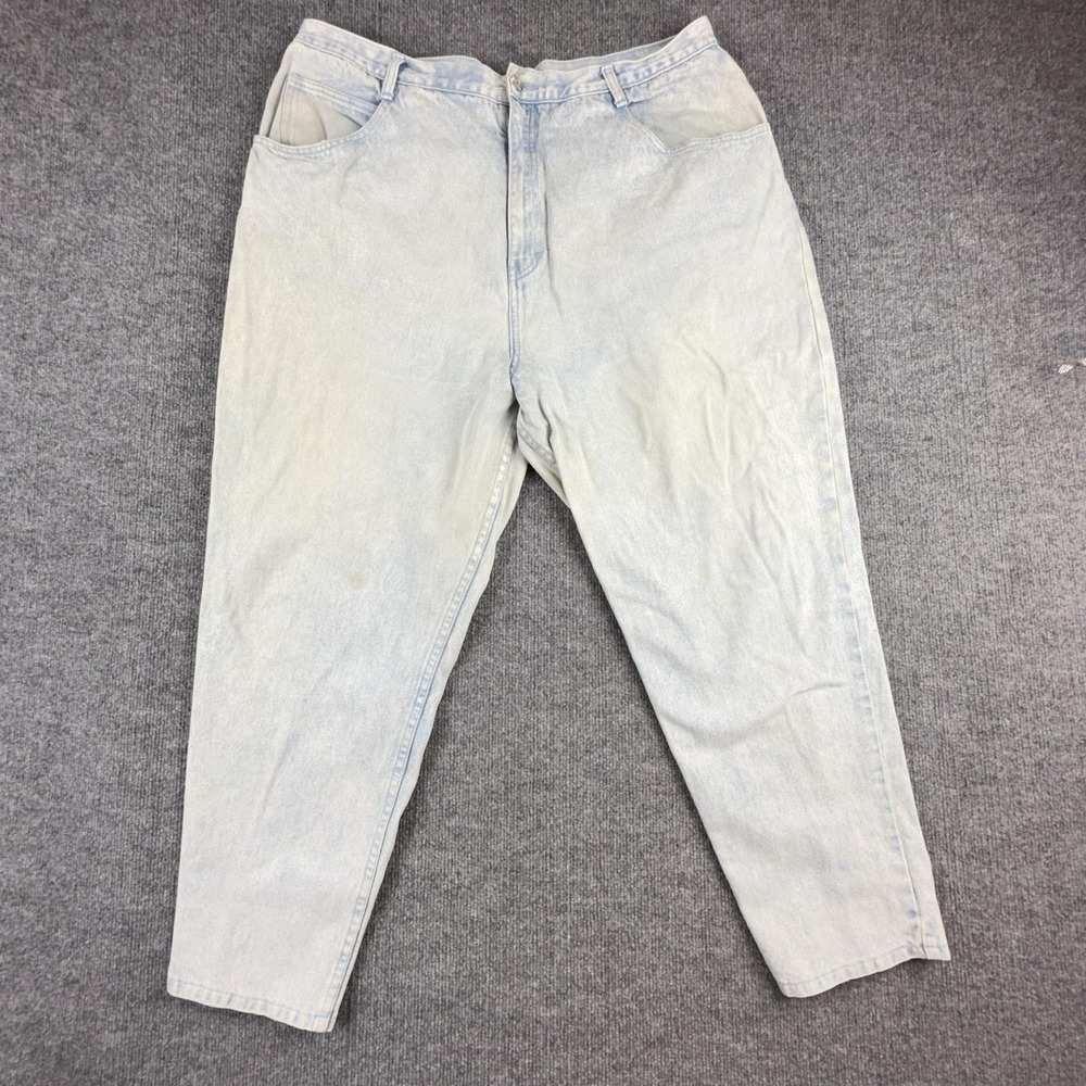 Vintage Stefano‎ Jeans Womens 26 Light Wash High Rise Mom Tapered Button Ankle
